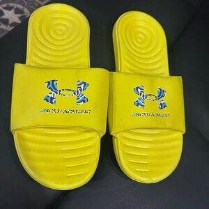 Under Armour Woman’s  Bright Yellow Slide Sandals